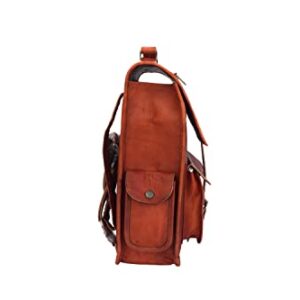 Vintage Leather Laptop Backpack 13 Inch MacBook Pro/Air Bag Rucksack Shoulder Bag