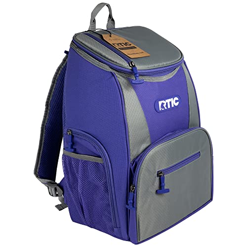 RTIC Lightweight Backpack Cooler 15 Can, Lavender & Grey, Portable Insulated Bag for Men & Women, Leak Proof Material