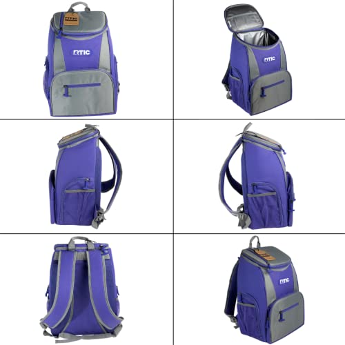 RTIC Lightweight Backpack Cooler 15 Can, Lavender & Grey, Portable Insulated Bag for Men & Women, Leak Proof Material