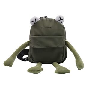 funny cartoon 3d frog sling bag crossbody backpack shoulder chest bag daypack for women men travel outdoor hiking
