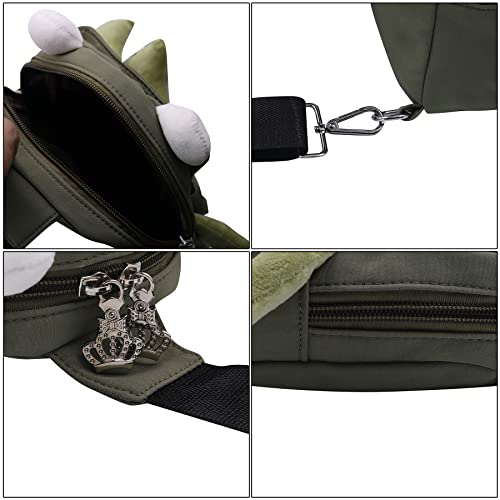 Funny Cartoon 3D Frog Sling Bag Crossbody Backpack Shoulder Chest Bag Daypack for Women Men Travel Outdoor Hiking