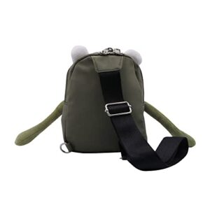 Funny Cartoon 3D Frog Sling Bag Crossbody Backpack Shoulder Chest Bag Daypack for Women Men Travel Outdoor Hiking