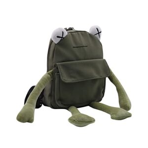 Funny Cartoon 3D Frog Sling Bag Crossbody Backpack Shoulder Chest Bag Daypack for Women Men Travel Outdoor Hiking