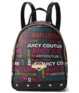 juicy couture glam backpack black multi logo one size