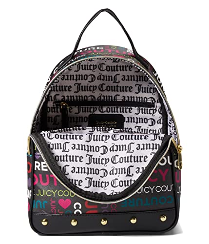 Juicy Couture Glam Backpack Black Multi Logo One Size