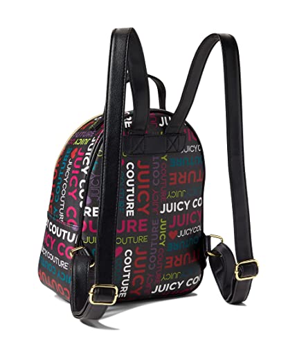 Juicy Couture Glam Backpack Black Multi Logo One Size