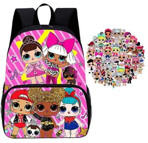 15 inch cute cartoon backpack 3d anime lightweight daypack bookbag travel computer bag l2