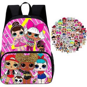 15 Inch Cute Cartoon Backpack 3D Anime Lightweight Daypack Bookbag Travel Computer Bag L2