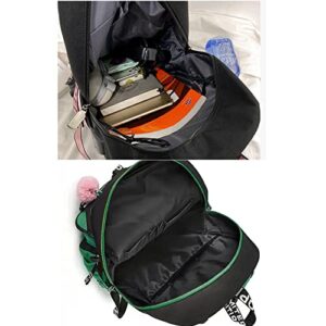 Backpacks For Teen Girls With USB Port,black cute backpack Can Hold 15.6in Notebook,Tablets.Girls Backpack Can Be Used As Gift for Students Or Friends(Black+Pink)