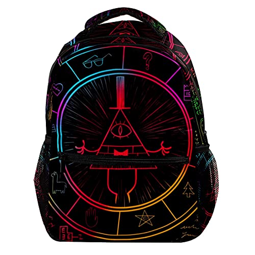 IMOBABY Bill Cipher Wheel Zodiac School Backpack Travel Daypack