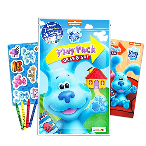 Fast Forward Blues Clues Mini Backpack and Lunch Box Set - Bundle with Blue’s Clues Backpack, Blues Clues Lunch Box, Mini Coloring Book, Stickers, More | Blues Clues Backpack for Toddlers