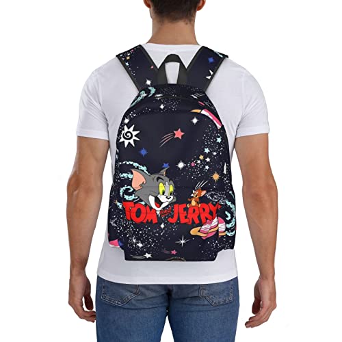 Cute Cartoon Cat Backpack,Universe Space Star Planet Casual Daypack,Laptop Backpack,Shoulder Bag,College Backpack,Travel Outdoor Backpack Cute Teen Backpacks For Men Women College Simple Backpack-A1