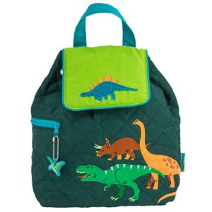 stephen joseph kids’ unisex toddler back to school, quilted backpack, dinos dark green, one size