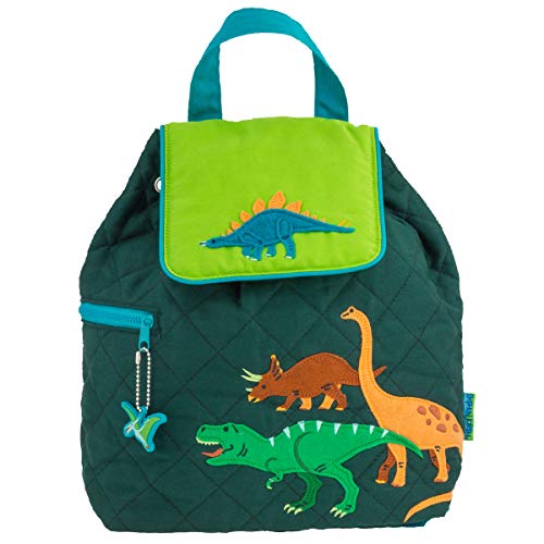 Stephen Joseph Kids' Unisex Toddler Back to School, Quilted Backpack, Dinos Dark Green, One Size