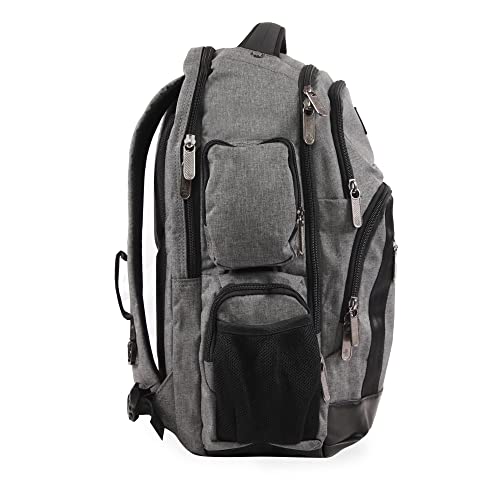 Original Penguin Backpack, Grey Crosshatch, 19"