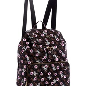 Guess Women's Logo Floral Print Nylon Large Backpack - Black Multi