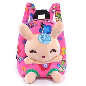 suerico rabbit backpack cute kids toddler backpack plush toy backpack snack travel bag pre-school bags for girls 1-5years (pink)