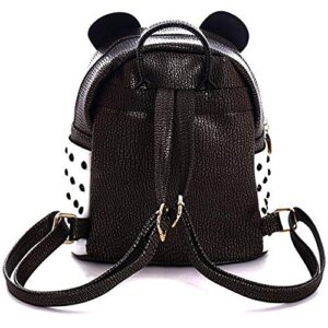 Panda Backpack for Girls and Boys Cute Waterproof Leather Small Travel Bag Adorable Gift for Kids, Cinnamon