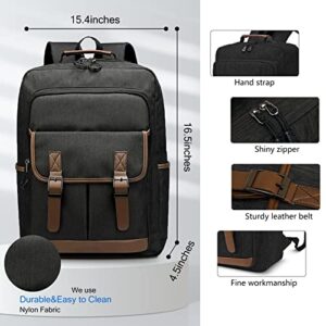 COTTEBED Laptop Backpack for Women Men Work Bag, Lightweight Travel Bags Casual Daypacks for Business, School, College,Fit up to 15.6 inch Computer(Black)