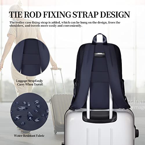 GOLF SUPAGS Laptop Backpack Anti Theft Slim Travel Backpack for Women Water Resistant College Bookbag Fits 15 Inch Thin Notebook