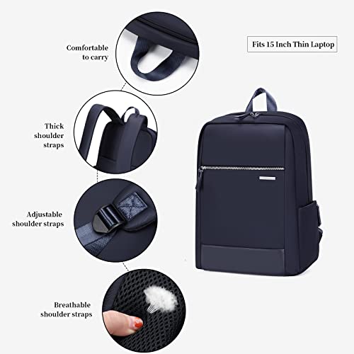 GOLF SUPAGS Laptop Backpack Anti Theft Slim Travel Backpack for Women Water Resistant College Bookbag Fits 15 Inch Thin Notebook