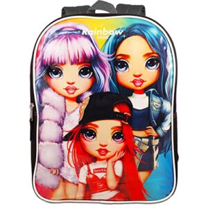 Rainbow Studios High School Supplies Set for Kids - Bundle with Rainbow High Insulated Lunch Bag and 16 Inch Backpack Plus Pikmi Pop Stickers, Temporary Tattoos, and More (Girls Back to School Set)