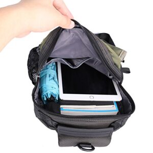 Vanlison Sling Bag Backpack Cross Body Messenger Bag Shoulder Backpack Travel Rucksack Black