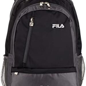 FILA Duel School Laptop Computer Tablet Book Bag, Black, One Size