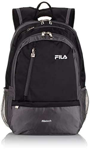 FILA Duel School Laptop Computer Tablet Book Bag, Black, One Size