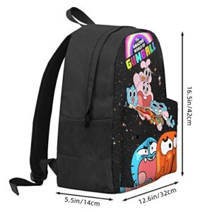 Anime Backpack Unisex Double Shoulder Bag Adjustable Shoulder Stra Large Capacity Laptop Bagpack