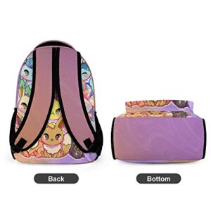 Kuareot Backpack, Teen Cartoon Rucksack travels backpack Anime Simple Large Capacity Backpack