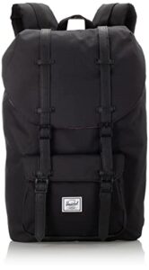 herschel men’s little america classic backpack, black/black, one size