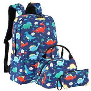 ancrina backpack for kids dinosaur bookbag set school bag with lunch box and pencil case lightweight kindergarten elementary