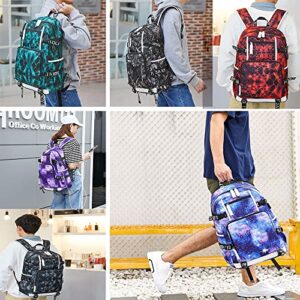 Ansigeren Dazzling Gold 30 Basketball Player Star SC Creative Backpacks Sports Fan Bookbag Travel Student Backpack For Men Women (3)