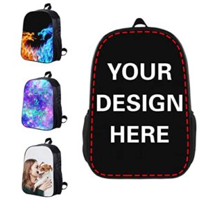 custom name backpack – personalized photo bookbag for girls kids men womens – customize travel backpacks, one size
