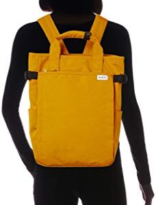 anello GRANDE(アネロ グランデ) Women 10 Pockets 2-Way Tote Backpack, Mustard