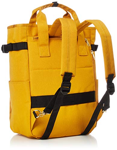 anello GRANDE(アネロ グランデ) Women 10 Pockets 2-Way Tote Backpack, Mustard