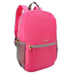 packable daypack – evecase lightweight water resistant outdoor hiking backpack -pink