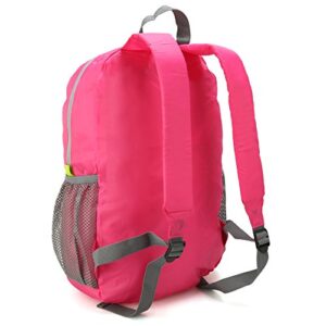 Packable Daypack - Evecase Lightweight Water Resistant Outdoor Hiking Backpack -Pink