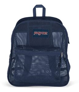 jansport mesh pack – see through backpack ideal for school or beach outtings, navy