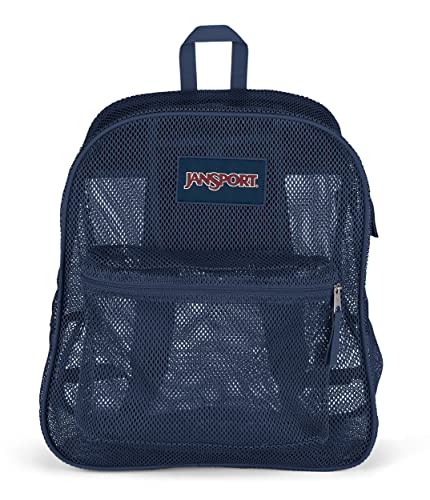 JanSport Mesh Pack - See Through Backpack Ideal for School or Beach Outtings, Navy