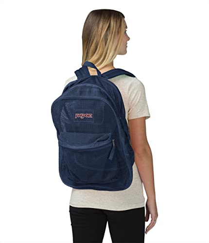 JanSport Mesh Pack - See Through Backpack Ideal for School or Beach Outtings, Navy