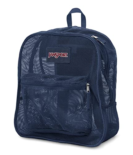 JanSport Mesh Pack - See Through Backpack Ideal for School or Beach Outtings, Navy