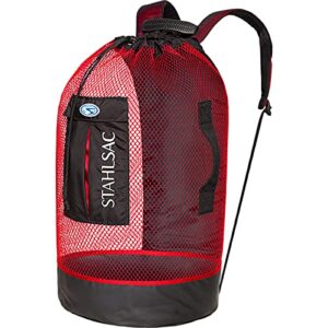 panama mesh backpack red