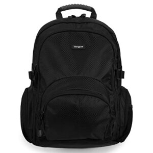 targus travel laptop backpack, lightweight 20l work plus school bag, commuters rucksack, anti theft multi-pocket, waterproof back packs for men and women, fits 15.4-16 inch laptop, black (cn600)