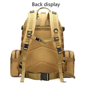 DTKJ 50L Tactical Backpack,Molle Backpack,4 in 1 Military Bag,Outdoor Sport Hiking Climbing Army Backpack Camping Bags