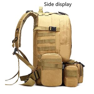 DTKJ 50L Tactical Backpack,Molle Backpack,4 in 1 Military Bag,Outdoor Sport Hiking Climbing Army Backpack Camping Bags