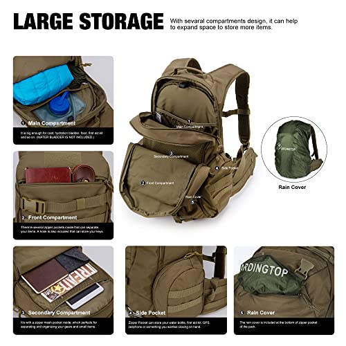 Mardingtop 35L Tactical Backpack+ 2.5L Hydration Bladder