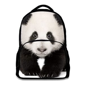 animal backpack panda school bag 3d printing 17 inch for man/kid/girl/boy/woman black cool design casual daypack