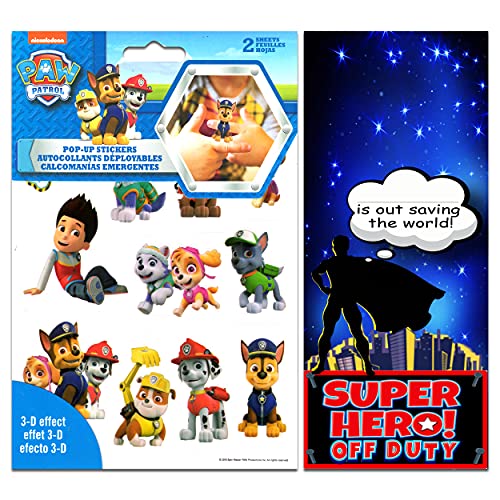 Nick Shop Paw Patrol School Backpack With Lunch Box For Kids, Boys ~ 5 Pc Bundle With 16" Paw Patrol School Bag, Water Bottle, Stickers and More School Supplies